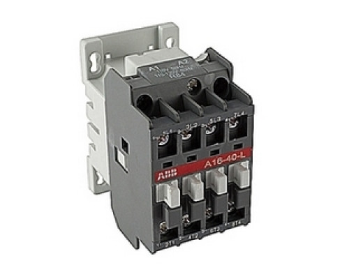 ABB  A16-40L-00-84   4 pole, 30 ballast amp, 30 incandescent amp, electrically held open type lighting contactor with 110V AC, 120V AC and 110V DC coil and no auxiliary contacts