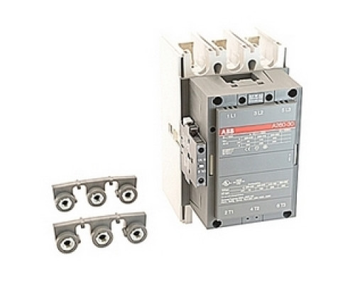 ABB  A260-30-11-86   3 pole, 400 amp, non-reversing across the line contactor with 415-440V AC coil and 1 NO and 1 NC auxiliary contacts
