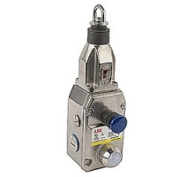 ABB  2TLA050202R1323   Standard duty stainless steel safety pull switch offering protection to 100 meters, NPT connector, ESTOP button and LED, 2NC and 2NO contacts at 110 V AC