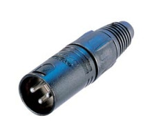 NEUTRIK  NC3MX-B                 Cable End X Series 3 Pin Male - Black/Gold