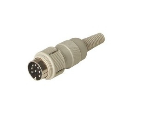 HIRSCHMANN 930539517  MAS 8100 S grey; Plug with locking screw solder joint, 8 contacts, male, DIN 41 524 pin 1-5 , 4A 34V AC/DC