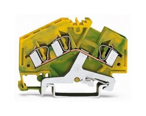 WAGO CORPORATION  281-637   GROUND TERMINAL BLOCK  3-CONDUCTOR 28 - 12 AWG GREEN-YELLOW