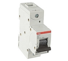 ABB  S801S-D32   1 pole, S800, 32 amp screw terminated miniature circuit breaker with a D tripping characteristic