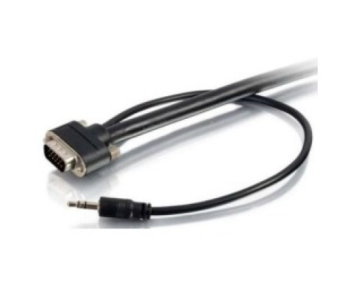 C2G  CG50227  CG50227                 Audio/Video Monitor Cable, In-Wall, VGA Male/3.5 MM Stereo Male to VGA Male/3.5 MM Stereo Male, 2048 x 1536 Resolution, 75 Ohm Impedance, 30 Volt, CMG Rated, 15’ Length, Black