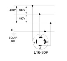 LEVITON  28W76                 30 Amp, 480 Volt- 3PY, Locking Plug, Industrial Grade, Grounding, Wetguard - Yellow