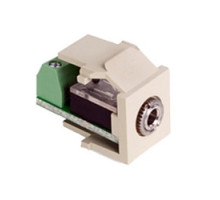 LEVITON  40839-SIS                 QuickPort Snap-in Module with 3.5mm Stereo Jack, Female to Screw Terminal, Ivory