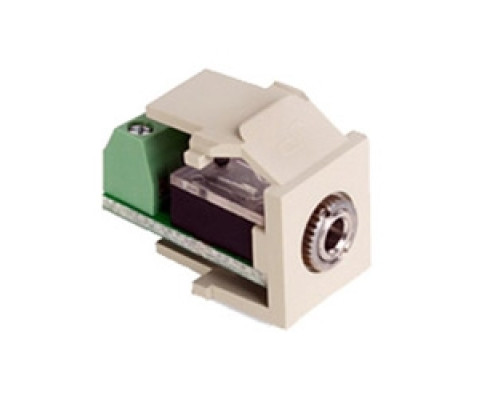 LEVITON  40839-SIS                 QuickPort Snap-in Module with 3.5mm Stereo Jack, Female to Screw Terminal, Ivory