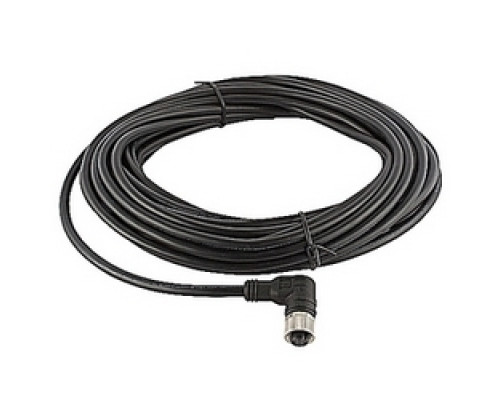 ABB  2TLA020056R1100   Cable single ended 10 meter black PVC jacket with angled 5 pole M12 female molded connector, 22AWG conductors, overall braid shield