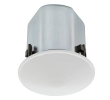 TOA ELECTRONICS INC  F-122CU2                 Speaker, Ceiling Mount, 25/70 Volt, 30 Watt, 40 to 20000 Hertz, 8/16 Ohm, 90 dB, 230 MM Diameter x 238 MM Depth, 200 MM Mounting Hole Diameter, ABS Plastic Baffle/Rim