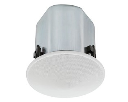 TOA ELECTRONICS INC  F-122CU2                 Speaker, Ceiling Mount, 25/70 Volt, 30 Watt, 40 to 20000 Hertz, 8/16 Ohm, 90 dB, 230 MM Diameter x 238 MM Depth, 200 MM Mounting Hole Diameter, ABS Plastic Baffle/Rim