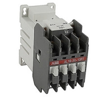 ABB  AL163010RT-81   30 amp DC controlled 3 pole ring tongue contactor with a 24V DC coil and 1 NO auxiliary contact