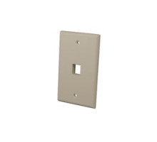 VANCO  823766                 Multi-Media Keystone Wall Plates, 1 Port & Light Almond