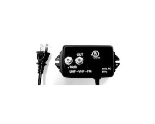 VANCO  120044                 75 OHM UHF/VHF/FM Signal Amplifier, 1 output, 10 dB