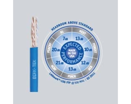 BERK-TEK  10143424                 LANmark-10G Category 6A FTP Plenum, 4-Pair 23 AWG, Solid, Aluminum Shield, PE/FRPVC Blue Jacket