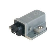 HIRSCHMANN  930329106   STAKAP 2 grey; Surface mounted Socket with cast baseplate, 2 contacts + PE, female, 16A 250V AC, 10A 250V DC