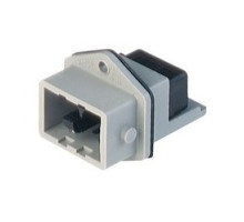 HIRSCHMANN  931697106   STASEI 5 grey; Panel-mounted connector, not assembled, with added contacts and added gasket, male, 5 contacts + PE