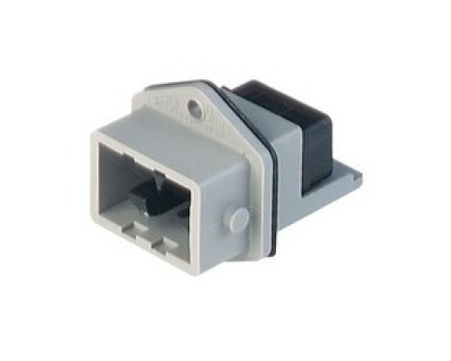 HIRSCHMANN  931697106   STASEI 5 grey; Panel-mounted connector, not assembled, with added contacts and added gasket, male, 5 contacts + PE