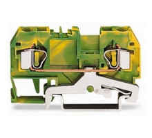WAGO CORPORATION  281-907   2-conductor Ground Terminal Block; 4 mm2; Center Marking; For Din-rail 35 X 15 And 35 X 7.5; CAGE CLAMP