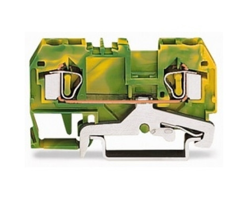 WAGO CORPORATION  281-907   2-conductor Ground Terminal Block; 4 mm2; Center Marking; For Din-rail 35 X 15 And 35 X 7.5; CAGE CLAMP