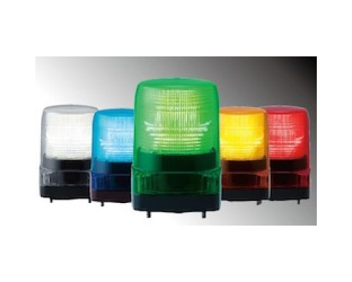 PATLITE USA CORPORATION LFH-24-R  Outdoor rated LED warning light, 24V DC, UL 1638, 110 flash/min, Red