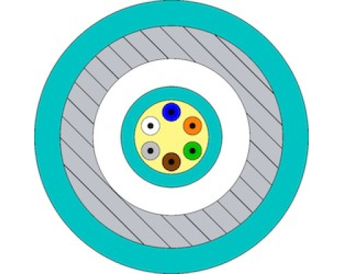 BERK-TEK  PDP006FB3010/F5  11084293                 6 Fiber Tight Buffered, Plenum, 50 Um-OM4, Indoor/Outdoor, Aqua Jacket