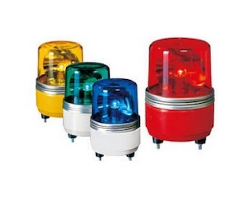 PATLITE USA CORPORATION SKH-12EA-R  Rotating warning light, direct mount, metal body color matched color of lens . Red
