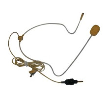 TOA ELECTRONICS INC  Q-HM-22                 Headworn Microphone, Omnidirectional, Electret Condenser, 120 dB SPL, 2 to 10 Volt, 14 to 25 Microampere, 40 Hertz to 18 Kilohertz, 4400 Ohm, 1200 MM Length Cable, Beige