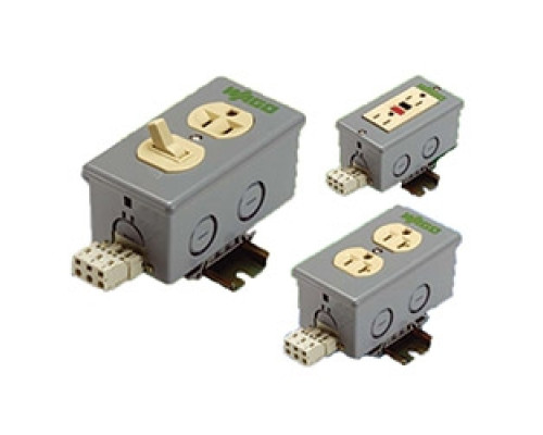 WAGO CORPORATION  8002-025/K050-0613/000-4800  51018351   DIN rail mount GFCI duplex outlet box, 120 V, 15A rated current with MCS connector, 28 - 12 AWG, 35 mm