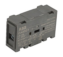 ABB  OA3G01   OT16E3C to OT100E3C Series Non-Fusible Disconnect Switch, snap-on mounting, mounts on right side.
