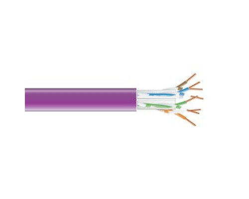 BLACK BOX NETWORK SERVICES EYN864A-PB-1000  CAT6 550-MHz Solid Ethernet Bulk Cable - Unshielded UTP , CMR PVC, Purple, 1000-ft. 304.8-m Pull-Box