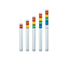 PATLITE USA CORPORATION MP-302-RYG  Continuous light, NPN and PNP open collector compatible, 220mm long body, silver body. Red, amber, green LED module.