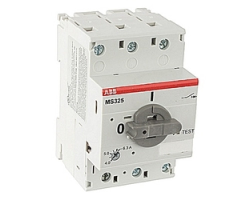 ABB  MS325-6.3   3 Ph Starter Rated Current: 4-6.3 Trip Class: 10