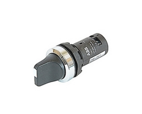 ABB  C2SS130B-20   Compact 2 position selector switch with black non-illuminated actuator and 22mm mounting, actuator position is maintained at B and C