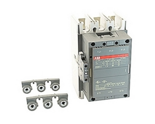 ABB  A210-30-11-86   3 pole, 350 amp, non-reversing across the line contactor with 415-440V AC coil and 1 NO and 1 NC auxiliary contacts