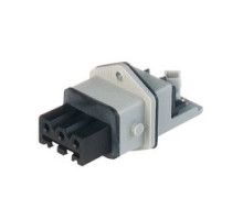 HIRSCHMANN  932142106   STAKEI 3 N grey; Panel-mounted Socket, added gasket, 3 contacts + PE, female, 16A 400V AC, 10A 250V DC