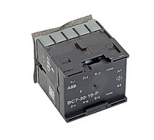 ABB  BC7-30-10-P01   3 pole, plus 1 NO auxiliary contact, 16 amp, non-reversing miniature contactor, 24V DC coil and printed circuit board mounting and terminals