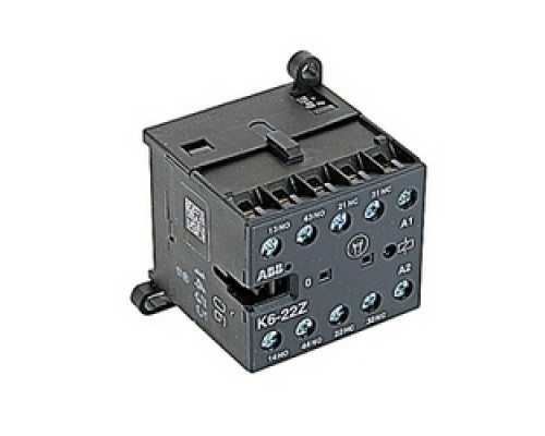 ABB  K6-22Z-84   4 pole, 2 NO and 2 NC, K6 miniature control relay with screw terminals and 110-127V AC/DC control voltage