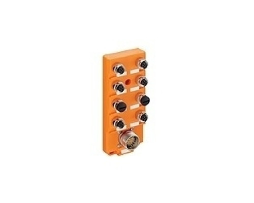 LUMBERG AUTOMATION  600000129  600000129   M12 Micro actuator/sensor distribution box, 8-ports, top-entry, M12 sockets, 5-poles, 2 signals per socket, with M23 quick-disconnect for the control cable - control cable type: 19P: RKUF 19-242 or RKWUF 19-