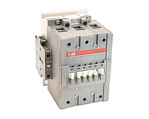 ABB  A110-30-11-88   3 pole, 160 amp, non-reversing across the line contactor with 240-260V AC coil and 1 NO and 1 NC auxiliary contacts