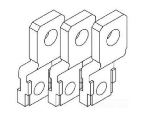 ABB  KT5EF-3   Extended Front Terminal used on T5 frame molded case circuit breaker, set of three