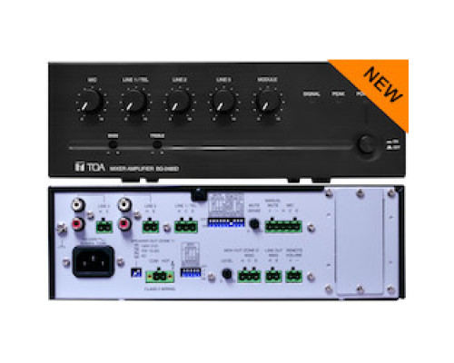 TOA ELECTRONICS INC  BG-2480D                 Mixer Amplifier, 120 Volt AC 60 Hertz, 480 Watt Output, 50 to 20 Kilohertz, 60 dB Signal to Noise Ratio, 10.39