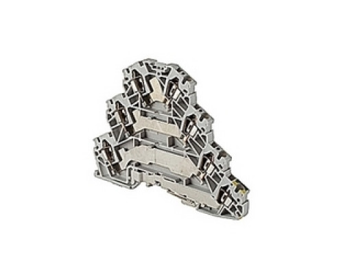 TE-ENERGY  1SNA290458R1200   Gray feed through 4 level terminal block with 16 amp UL rated current with spring clamp connection