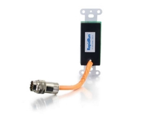 C2G  CG60095  CG60095                 Multi-Format Wallplate, RCA Composite Video Female/RCA Stereo Audio Female to RapidRun 15-Pin Male, White