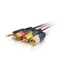 C2G  60055  CG60055                 Multi-Format Flying Lead, VGA Male/3.5 MM Stereo Male/RCA Composite Video Male/RCA Stereo Audio Male to RapidRun 15-Pin Male, 6