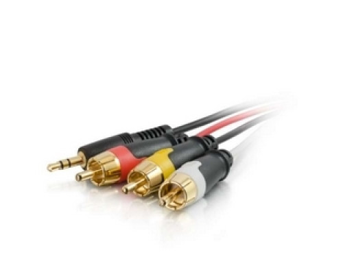 C2G  60055  CG60055                 Multi-Format Flying Lead, VGA Male/3.5 MM Stereo Male/RCA Composite Video Male/RCA Stereo Audio Male to RapidRun 15-Pin Male, 6