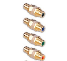 VANCO  280043BKX                 Gold Plated RCA Jack to RCA Jack Bulkhead Connectors, Black