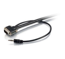 C2G  CG50230  CG50230                 Audio/Video Monitor Cable, In-Wall, VGA Male/3.5 MM Stereo Male to VGA Male/3.5 MM Stereo Male, 2048 x 1536 Resolution, 75 Ohm Impedance, 30 Volt, CMG Rated, 50’ Length, Black