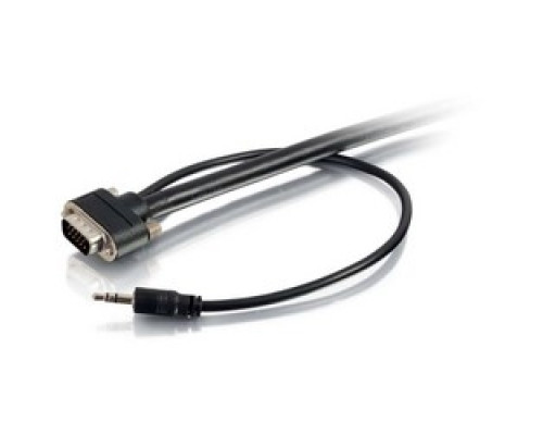C2G  CG50230  CG50230                 Audio/Video Monitor Cable, In-Wall, VGA Male/3.5 MM Stereo Male to VGA Male/3.5 MM Stereo Male, 2048 x 1536 Resolution, 75 Ohm Impedance, 30 Volt, CMG Rated, 50’ Length, Black