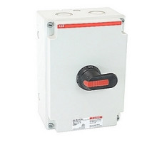 ABB  EOT63U3P4-1P   3 pole, 63 amps rated at 600 V AC, UL 508, enclosed non-fusible disconnect switch in a UL/NEMA 4/4X plastic enclosure