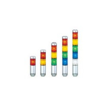 PATLITE USA CORPORATION MPS-102C-Y  Continuous light, NPN and PNP open collector compatible, 45mm long body, 4-pin male M12 connector, silver body. Only R, Y, G modules.